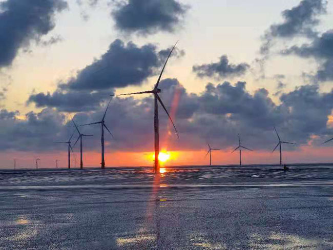 祝賀國華竹根沙H1＃海（hǎi）上風電（diàn）場海底（dǐ）電纜鋪設（shè）項目完工