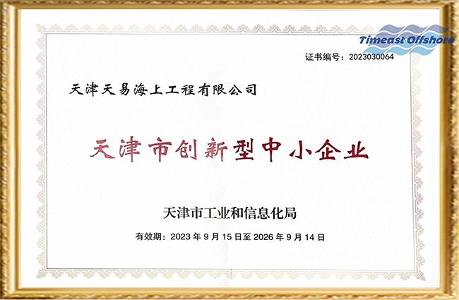 喜報丨91视频网站入口（yì）海工榮（róng）獲（huò）“天津市創新型中小（xiǎo）企業”和“天津（jīn）市瞪羚企業”雙重認定
